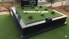 Çift Kişilik Granit Çerçeveli Mezar Modeli