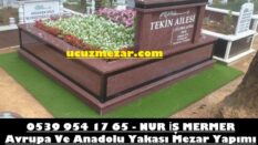 İki Kişilik Sütunlu Granit Mezar Modelleri