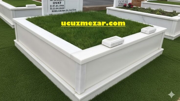 Çift Kişilik Sütbeyaz Mezar Modelleri