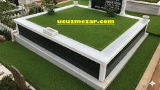 İki Kişilik Baştaşı Gövde Granit Sütunlu Mezar Modelleri