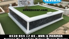 İki Kişilik Gövde Uludağ Siyah Granit Mezar