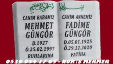İki İsimli Kitabe Mezar Baş Taşı Modelleri
