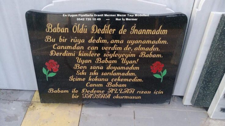 Tek Kişilik 60×80 Granit Baş Taşı Modelleri