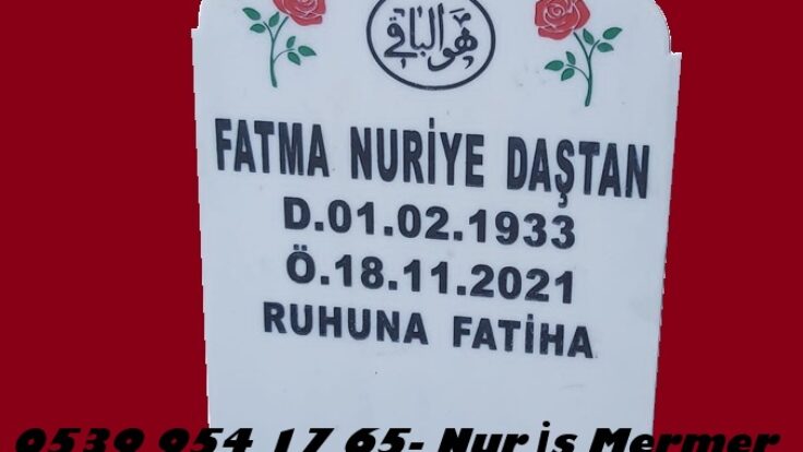 Tek Kişilik 4 cm Kalınlığında Mermer Mezar Taşı Modelleri