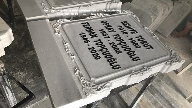 Tek Kişilik Cnc işleme Dikdörtgen Mezar Taşı Modelleri