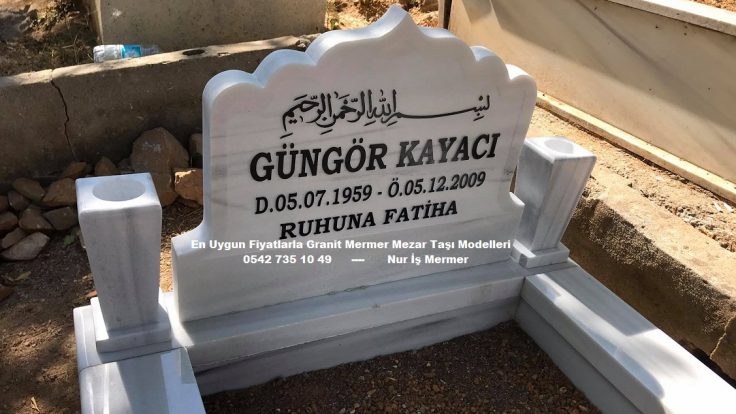 Tek Kişilik Özel Yapım Cnc Kesim Mezar Taşı