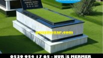 Tek Kişilik Granit Kuşaklı Küpeşte Baş Taşı Granit Mermer Mezar Modeli