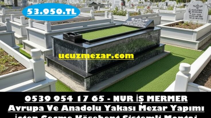 Tek Kişilik Granit Abide Baş Taşı Küpeşte Siyah Mermer Mezar Modeli