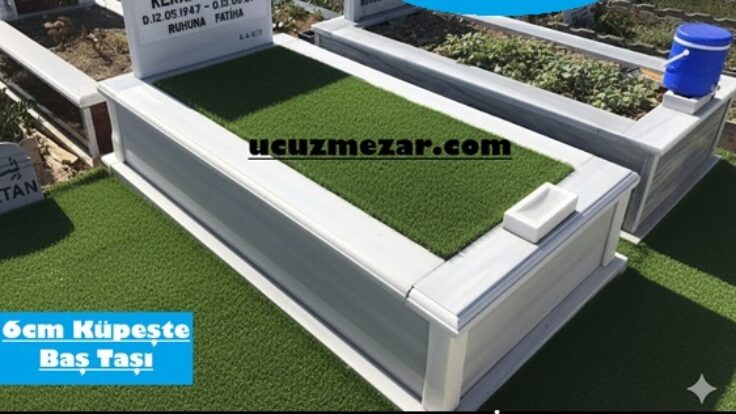 Tek Kişilik Baş Taşı Kabartma Yazı Mermer Mezar