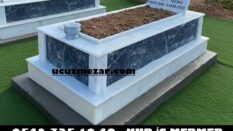 Tek Kişilik Baş Taşı Kitabe Gövde Siyah Mermer Mezar Modeli