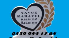 3D Cnc İşlemeli Kalpli Mermer Mezar Baş Taşı Modeli