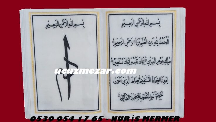 Arapça Yazılı Kitabe Mermer Mezar Baş Taşı Modelleri
