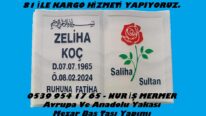 Gül İşlemeli Kabartma Yazılı Kitabe Mezar Baş Taşı Modeli