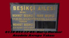 Çift Kişilik Absolute Black Granit Kabartma Mezar Baş Taşı Modeli