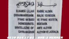 Fatiha Süresi Yazlı Kitabe Mezar Baş Taşı Modeli