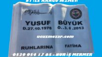 Fenerbahçe Arma Logolu Kabartma Yazılı Kitabe Mezar Baş Taşı Modeli