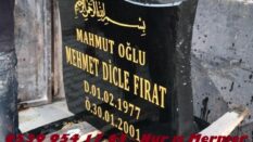 Tek Kişilik 6lık Absolute Black Dalgalı Granit Mezar Baş Taşı Modeli