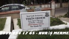 60×80 Ölçüsünde 4lük Lazer Resimli Mermer Mezar Taşı Modelleri