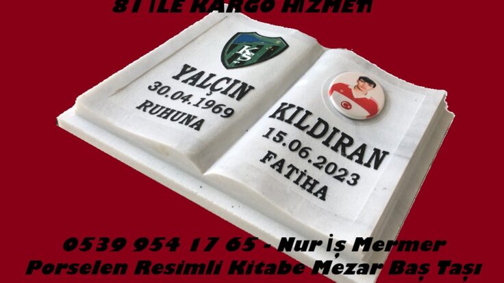 Porselen Resimli 40×55 Kitabe Mezar Baş Taşı Modeli