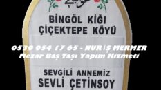 Tek Kişilik Oval Kesim Kabartma Yazılı Mezar Baş Taşı Modeli