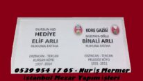 İki Kişilik Mezar Baş Taşı Porselen Logo Kabartma Yazılı Mermer Baş Taşı Modeli