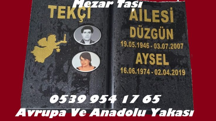 Porselen Resimli 40×55 Granit Kitabe Mezar Baş Taşı Modeli