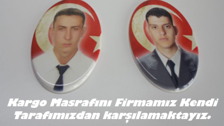 Şehit Mezar Taşına Porselen Baskı Resim