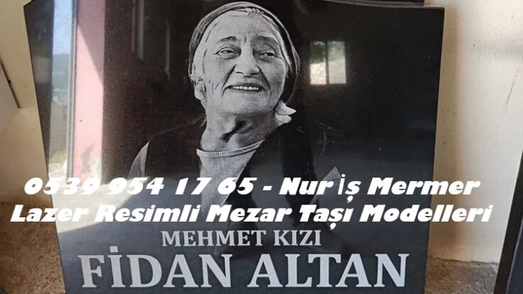 50×60 Ölçüsünde 4lük Lazer Resimli Granit Mezar Taşı Modelleri